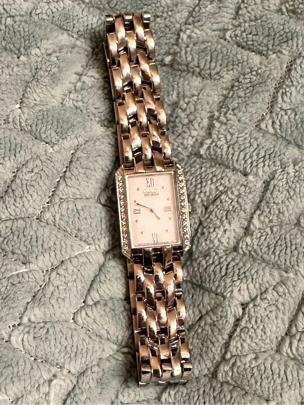 CITIZEN Eco-Drive Bracelet Watch with Mother of Pearl Face & Swarovski Crystals